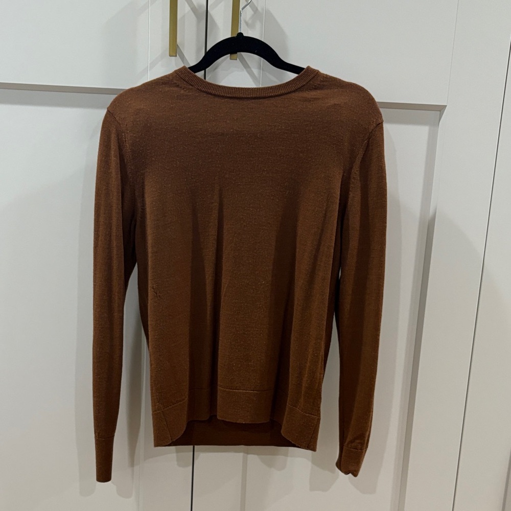 Uniqlo Brown Women's Washable Wool Crew Neck Sweater Medium